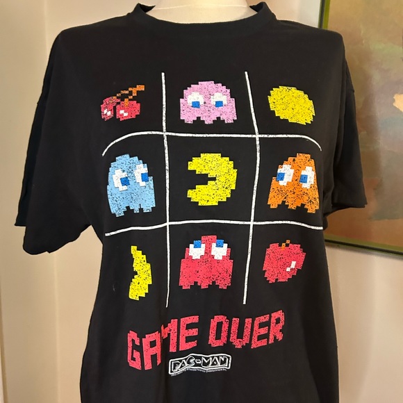 brisco Tops - Black Graphic T-Shirt, Pac-Man